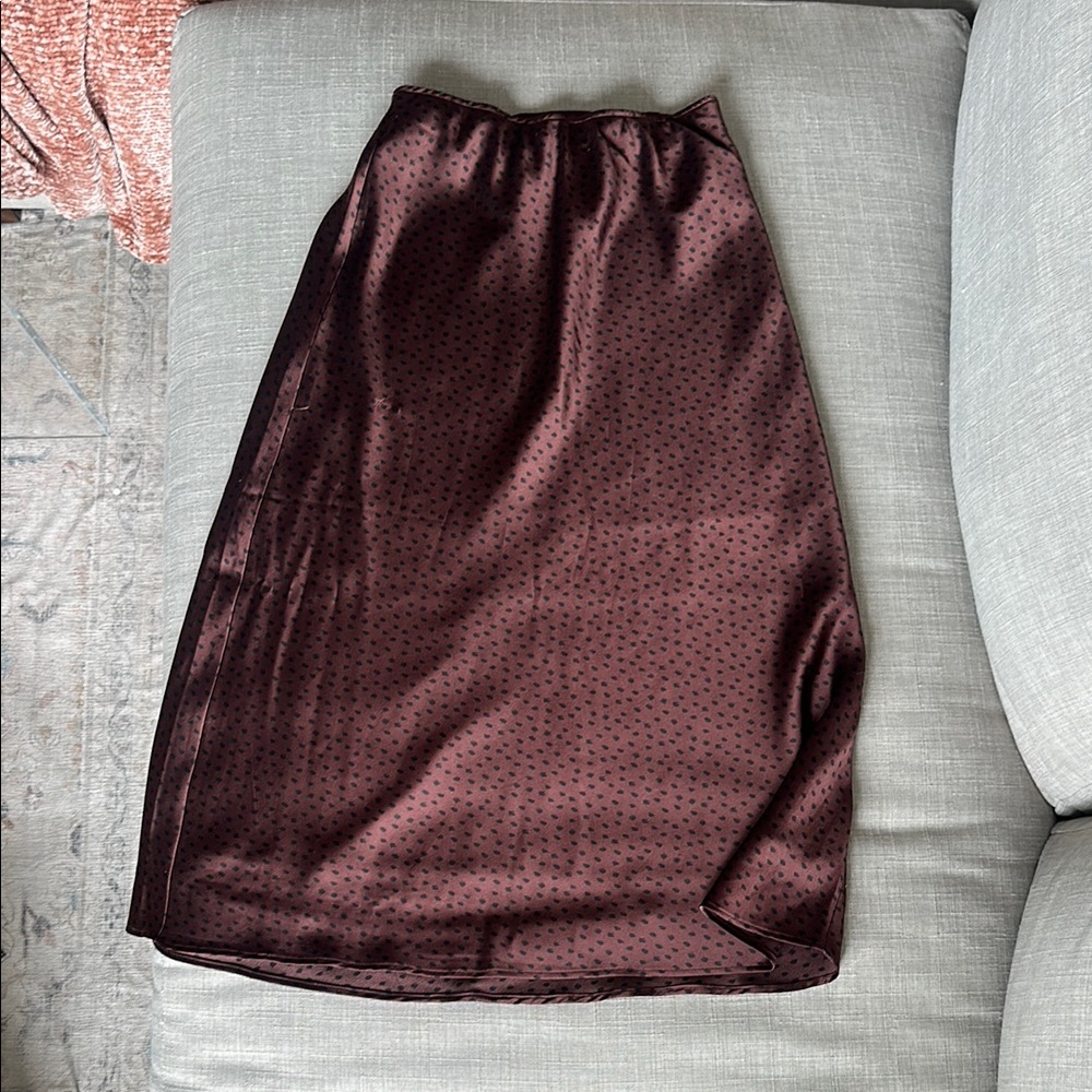 Abercrombie Printed Silk Midi Skirt